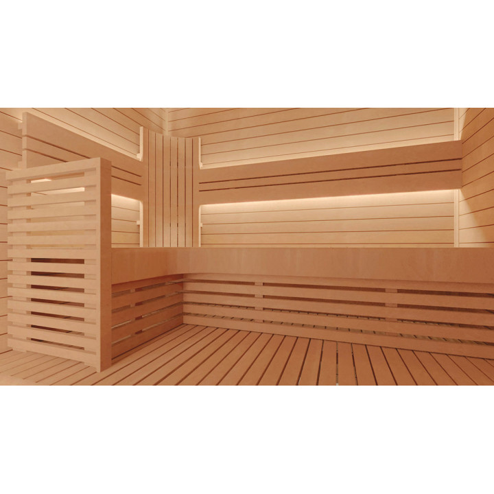 Backrest for modular sauna benches, alder