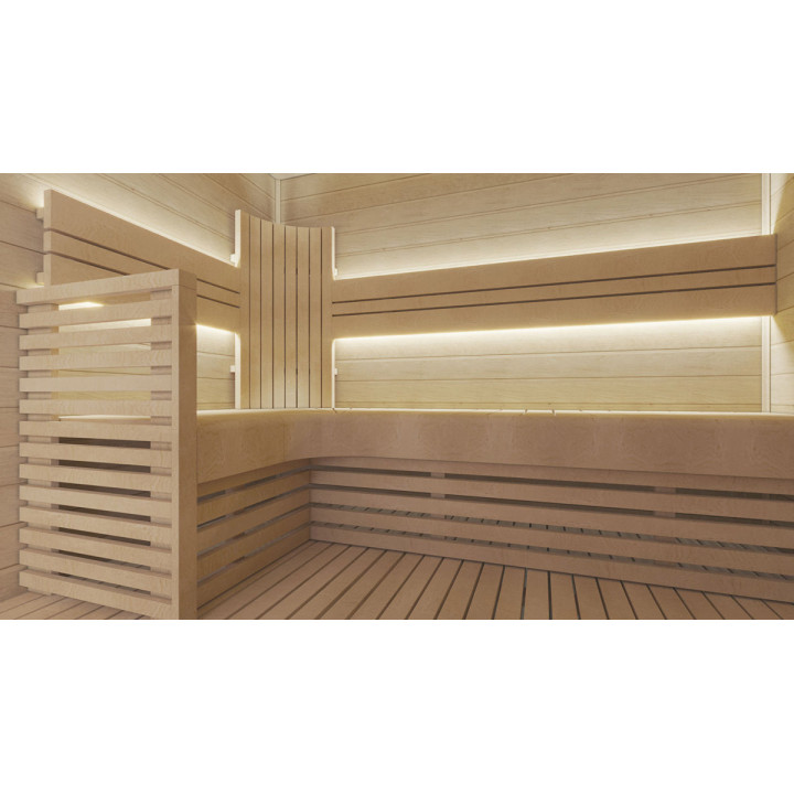 Backrest for modular sauna benches, aspen