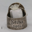 Ceramic salt container for sauna - dark 250 ml - 0