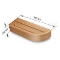 End bench element for modular sauna benches, Alder - 2