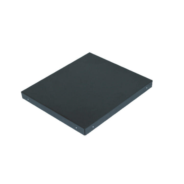 Protective pad for a wood-burning stove, painted, black