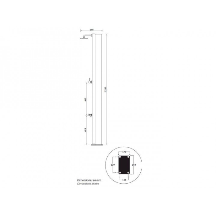 Solar shower SOLARNI 40 L, NP