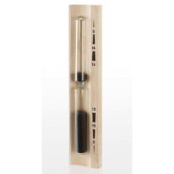 Hourglass for sauna - 15 min, black  Hourglass for sauna - 15 min, black
