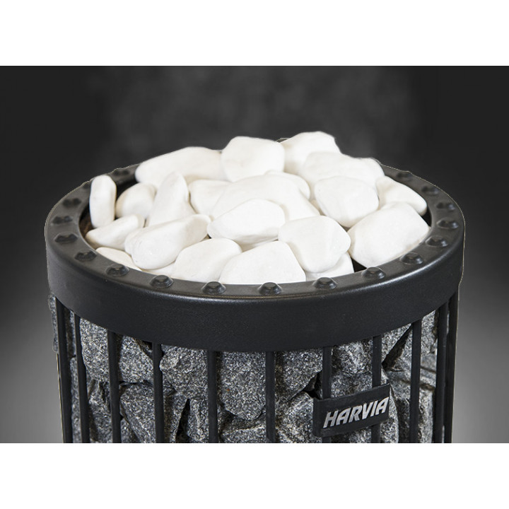 HARVIA stones, white 5 - 10 cm