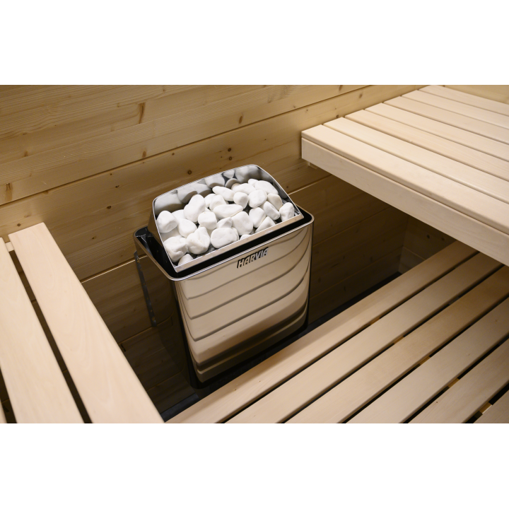 HARVIA stones, white 5 - 10 cm