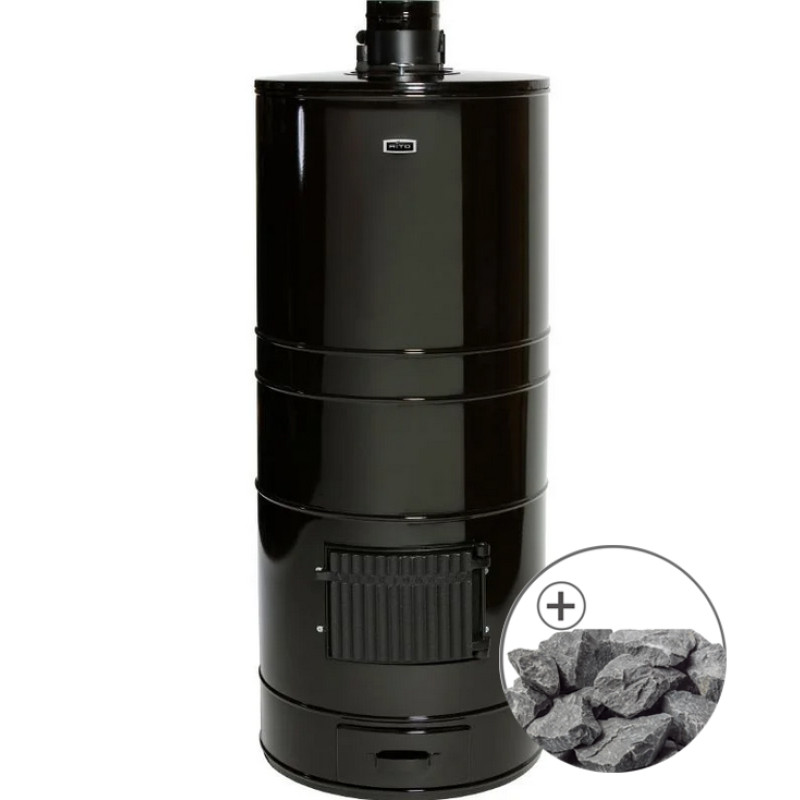 Wood-burning sauna stove - AITO AK-57K, traditional stones included