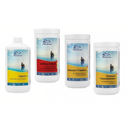 CHEMOFORM chemical kit for swimming pools with paper cartridge filter, small