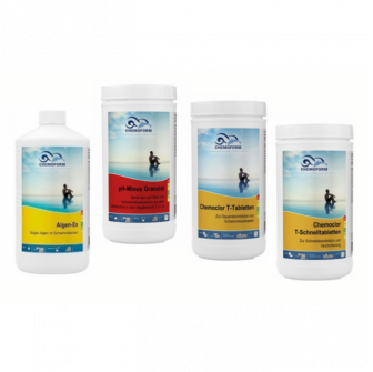 CHEMOFORM chemical kit for swimming pools with paper cartridge filter, small