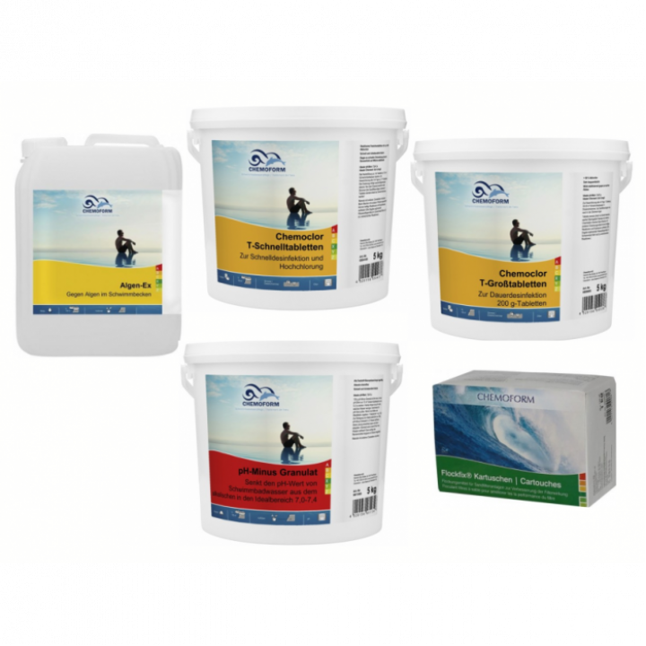 CHEMOFORM chemical kit for swimming pools with sand filter, large