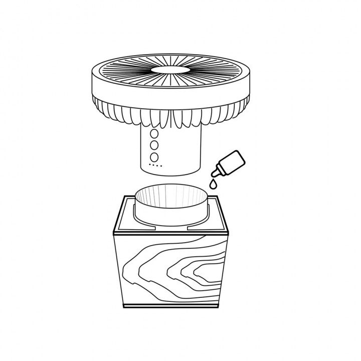 Wireless sauna air mixer MINI