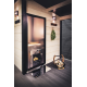 HARVIA Duo glass wall 9 x 19 with frame, aluminum black