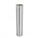 Stainless Steel Double Wall Insulated Chimney Pipe 1 m, 0.5mm - 0