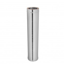 Stainless Steel Double Wall Insulated Chimney Pipe 1 m, 0.5mm  Stainless Steel Double Wall Insulated Chimney Pipe 1 m, 0.5mm