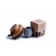 Gift set in a gift box SCENTED WARMTH. A brush, a cup for scents and essential oils