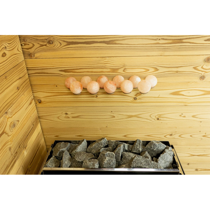 SAUFLEX Himalayan salt balls, with holder, 11 pcs