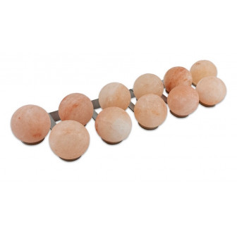 SAUFLEX Himalayan salt balls, with holder, 11 pcs