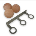 SAUFLEX Himalayan salt balls, with holder, 3 pcs - 2