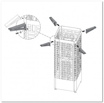 Mounting brackets for the EOS Edge oven enclosure