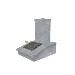 Stone chimney finish, Soapstone, 540 mm  Stone chimney finish, Soapstone, 540 mm