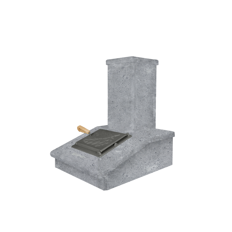 Stone chimney finish, Soapstone, 540 mm