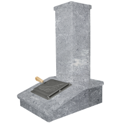 Stone chimney finish, Soapstone, 790 mm  Stone chimney finish, Soapstone, 790 mm