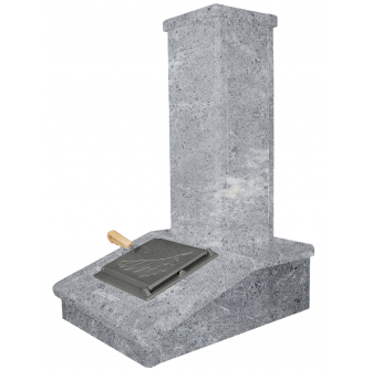 Stone chimney finish, Soapstone, 790 mm