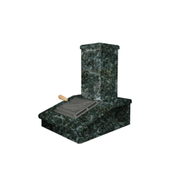 Stone chimney finish, dark Serpentine, 540 mm  Stone chimney finish, dark Serpentine, 540 mm
