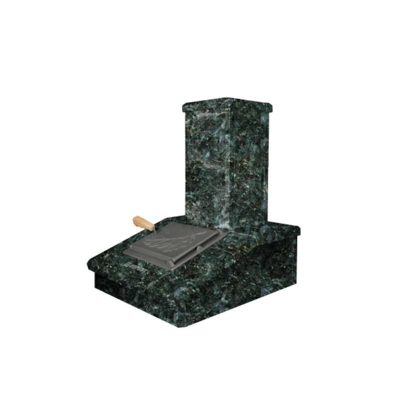 Stone chimney finish, dark Serpentine, 540 mm