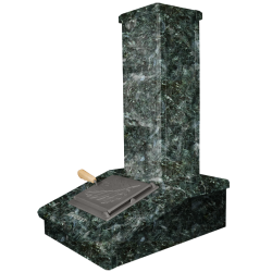 Stone chimney finish, dark Serpentine, 790 mm 