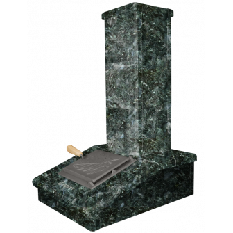 Stone chimney finish, dark Serpentine, 790 mm