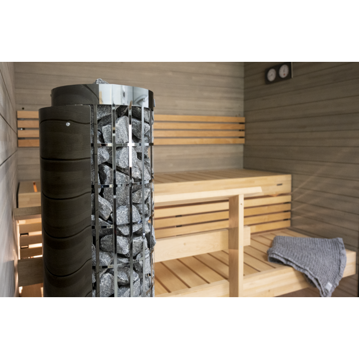 Electric sauna heater - HARVIA Cilindro Black Steel PC66E 6,6 kW