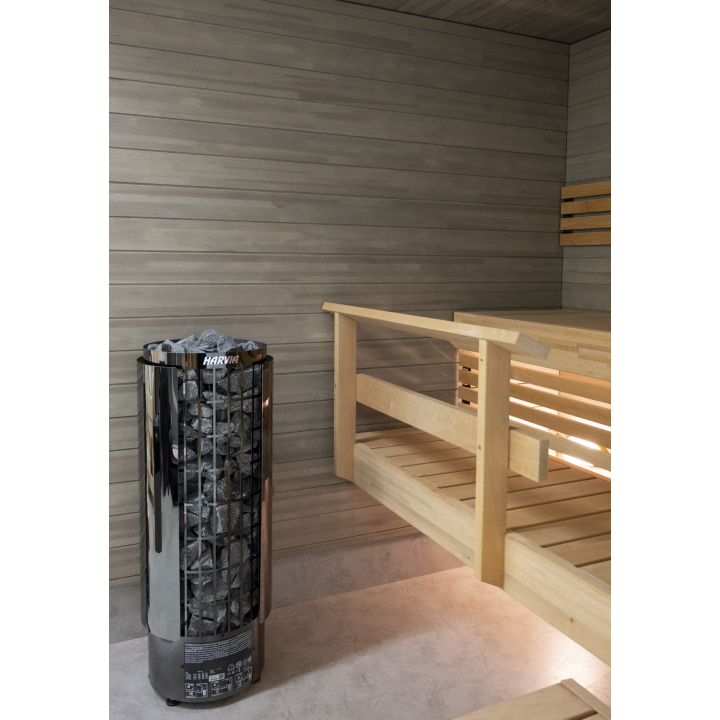 Electric sauna heater - HARVIA Cilindro Black Steel PC70XE 6,8 kW
