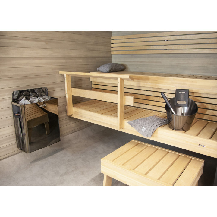 Electric sauna heater - HARVIA The Wall Black Steel SW60 6 kW