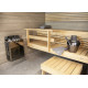 Electric sauna heater - HARVIA The Wall Black Steel SW60 6 kW