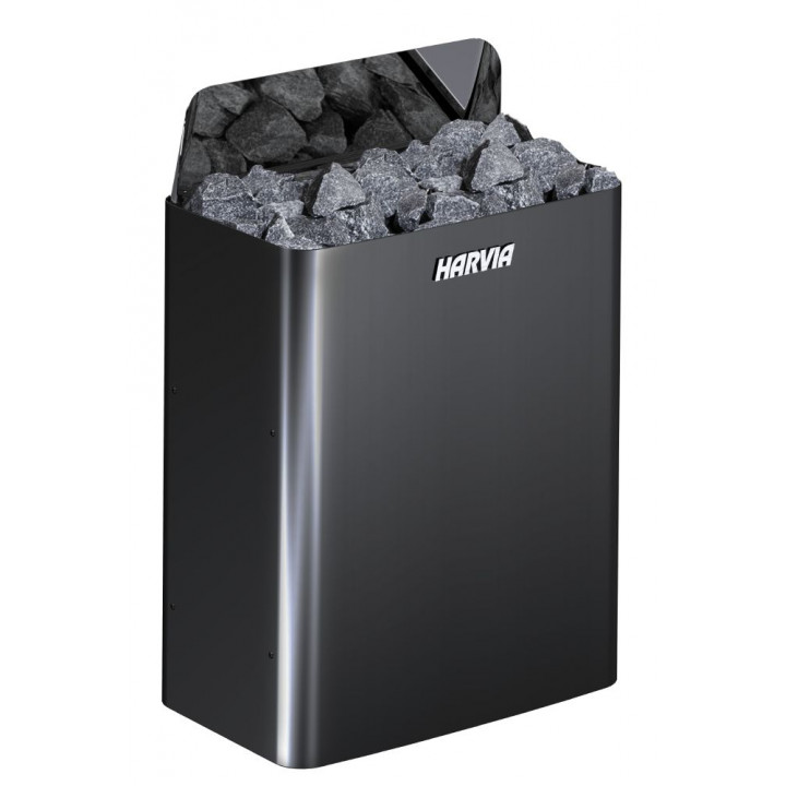 Electric sauna heater - HARVIA The Wall Black Steel SW45E 4.5 kW