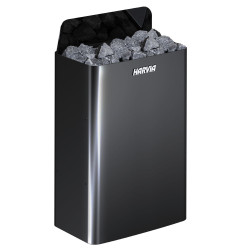 Electric sauna heater - HARVIA The Wall Black Steel SW90E 9 kW 