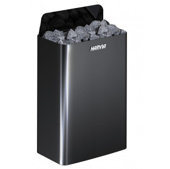 Electric sauna heater - HARVIA The Wall Black Steel SW90E 9 kW