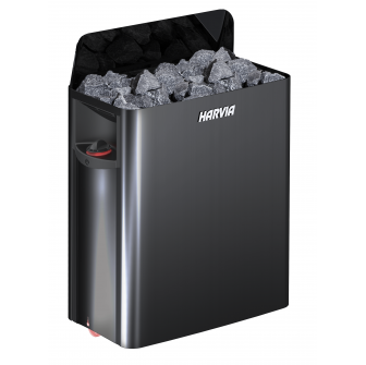 Electric sauna heater - HARVIA The Wall Black Steel SW45 4.5 kW