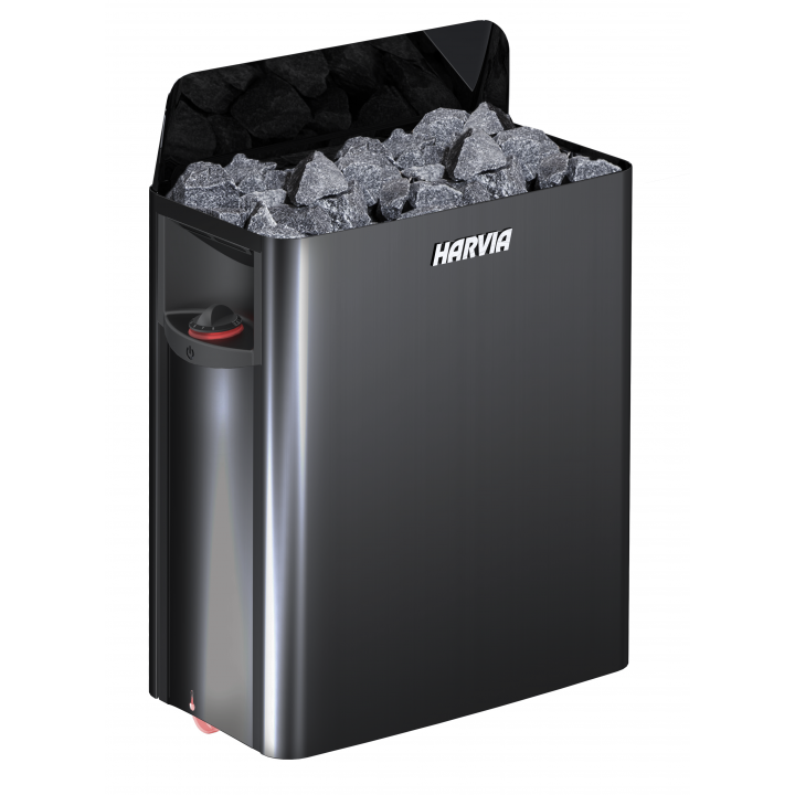 Electric sauna heater - HARVIA The Wall Black Steel SW90 9 kW