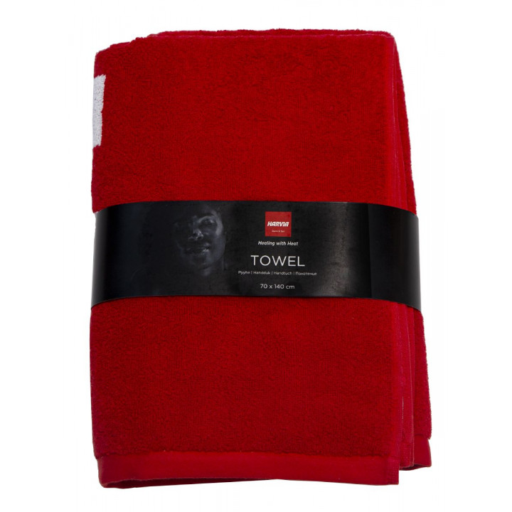 Sauna towel HARVIA, 70 x 140cm, red
