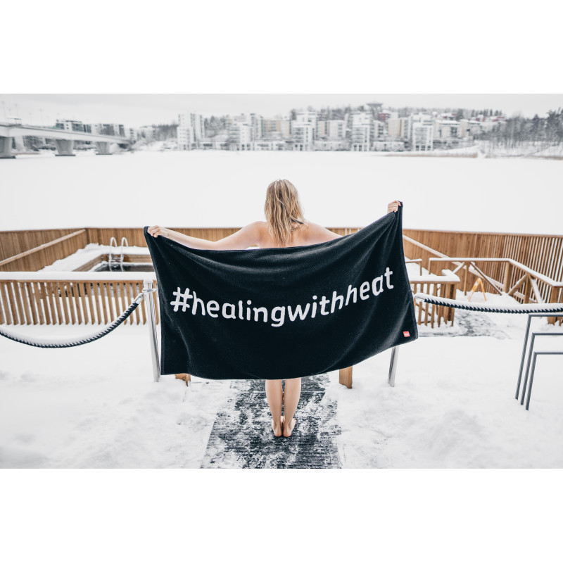 Sauna towel HARVIA, 90 x 170 cm, black Sauna towel HARVIA, 90 x 170 cm, black