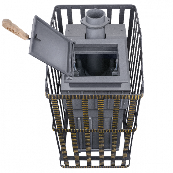 Wood-burning sauna stove GEFEST - Groza 24 (M) in grid
