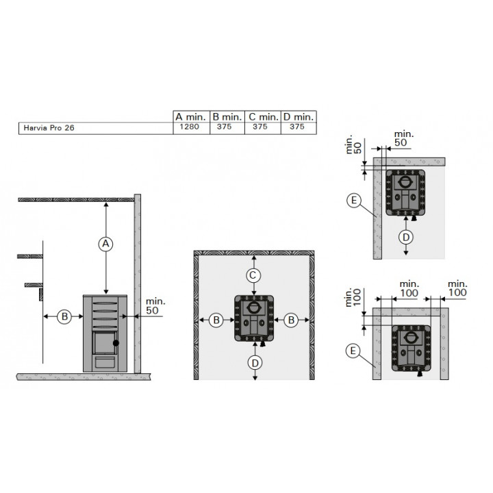 Wood-burning sauna stove - HARVIA 26 PRO