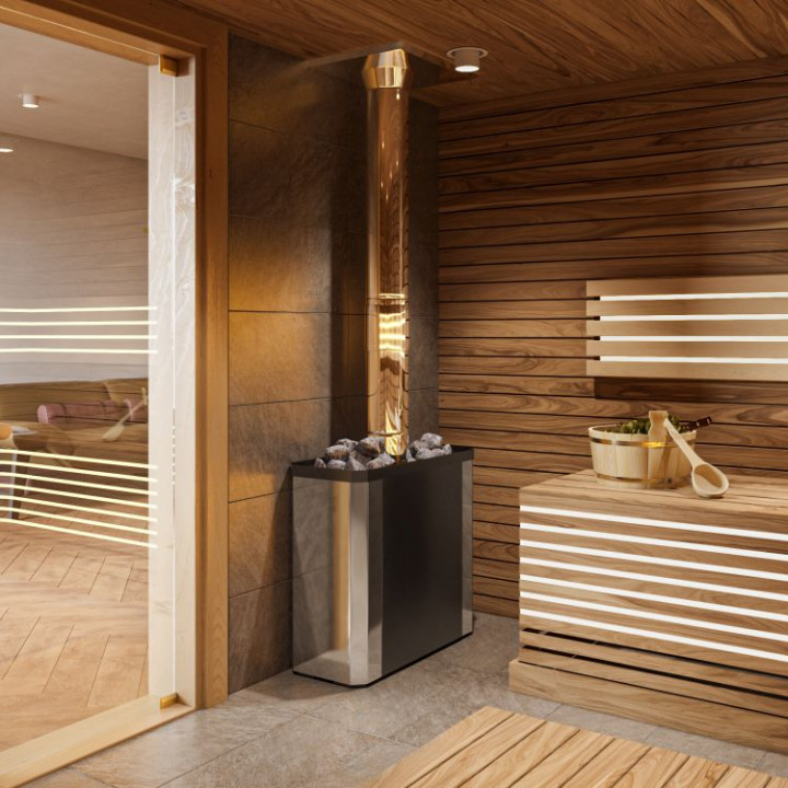 Woodburning sauna heater - NOVA HORIZONTAL 26