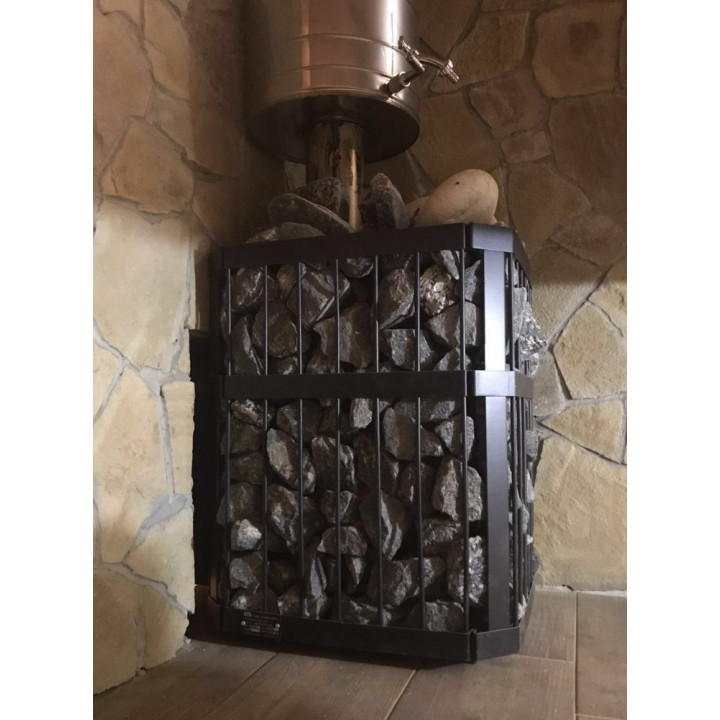 Woodburning sauna heater - NOVA PANORAMA 18 with network