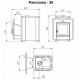 Woodburning sauna heater - NOVA PANORAMA 26