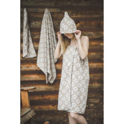 Sauna apron for women - FLOWERS  Sauna apron for women - FLOWERS