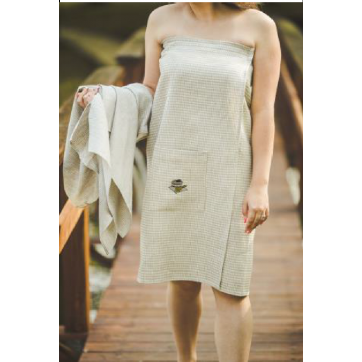 Sauna apron for women, linen
