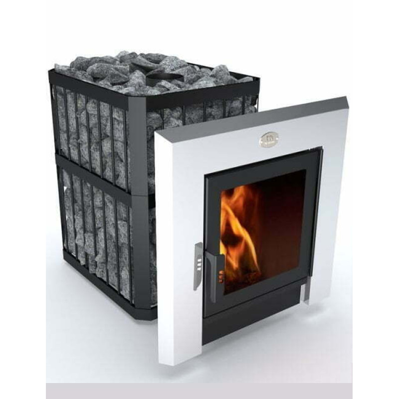 Woodburning sauna heater - NOVA PANORAMA 18 with network