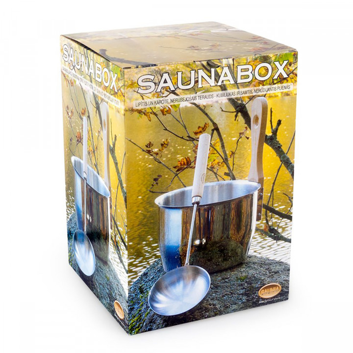 Sauna bucket and ladle set, MORE STEAM, OPTIMAL 4 L